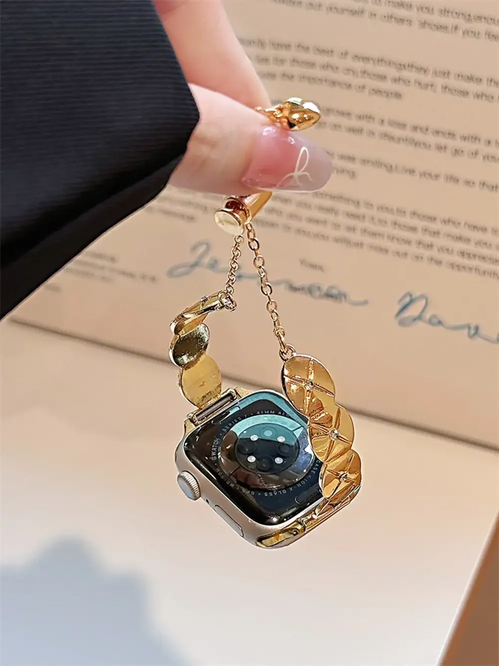 موضة متفوقة المعين سوار ربط ل سوار ساعة يد آبل سلسلة S10/8/7/6/3/4/5/9 40 مللي متر 41 مللي متر 42 مللي متر 44 مللي متر 45 مللي متر 46 مللي متر