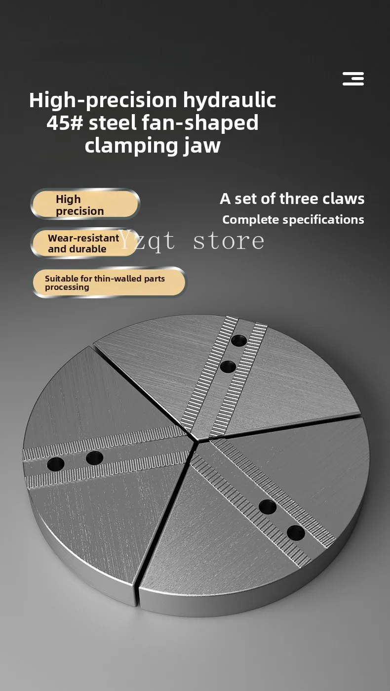 Fan jaw numerical control lathe chuck  all-inclusive soft  raw  5 , 6 ,8 inch custom raw jaw