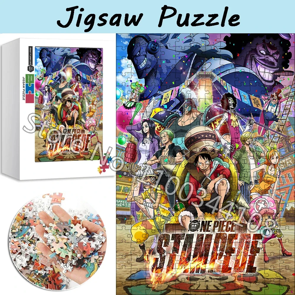 One Piece Stampede Puzzle Japanese Anime Character Jigsaw Puzzles Handmade Toy for Children Intellectual Educational Family Game