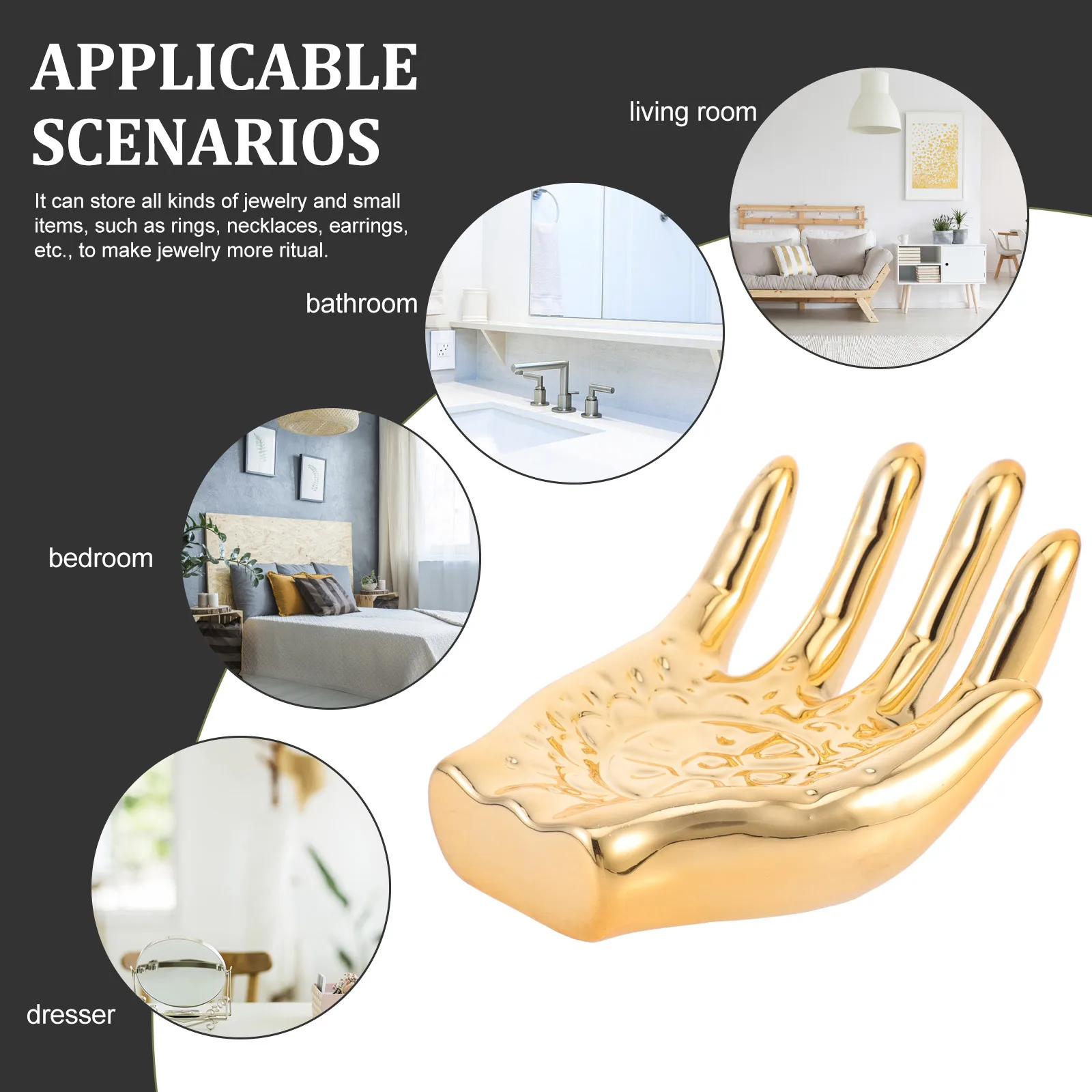 

Ceramic Jewelry Holder Hand Molded Bracelet Ring Necklace Stand Decorative Organizer Ideal for Gifts and Retail Display