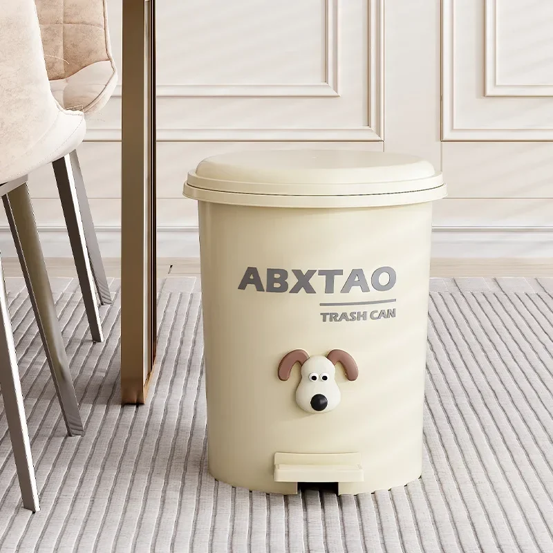 Household Large-capacity Living Room Kitchen Foot-operated Trash Can Bathroom High-value Trash Can