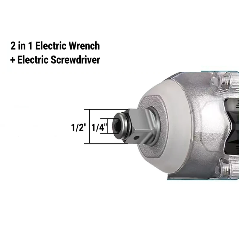 18V Brushless Cordless Impact Wrench And Screwdriver Max 350 N.M Torque For Makita Battery ( Body Only )