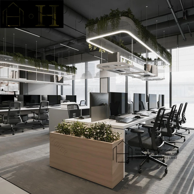 

Профессиональная офисная мебель на заказ, деревянный рабочий стол, дизайн офисного интерьера, украшение