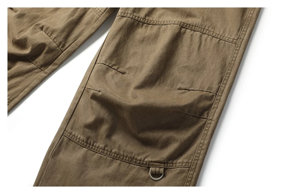 Mens Patchwork Pleated Pants Cotton Casual Cargo Pant Men Streetwear Wide Leg Function Paratrooper Pants Cityboy Baggy Trouser