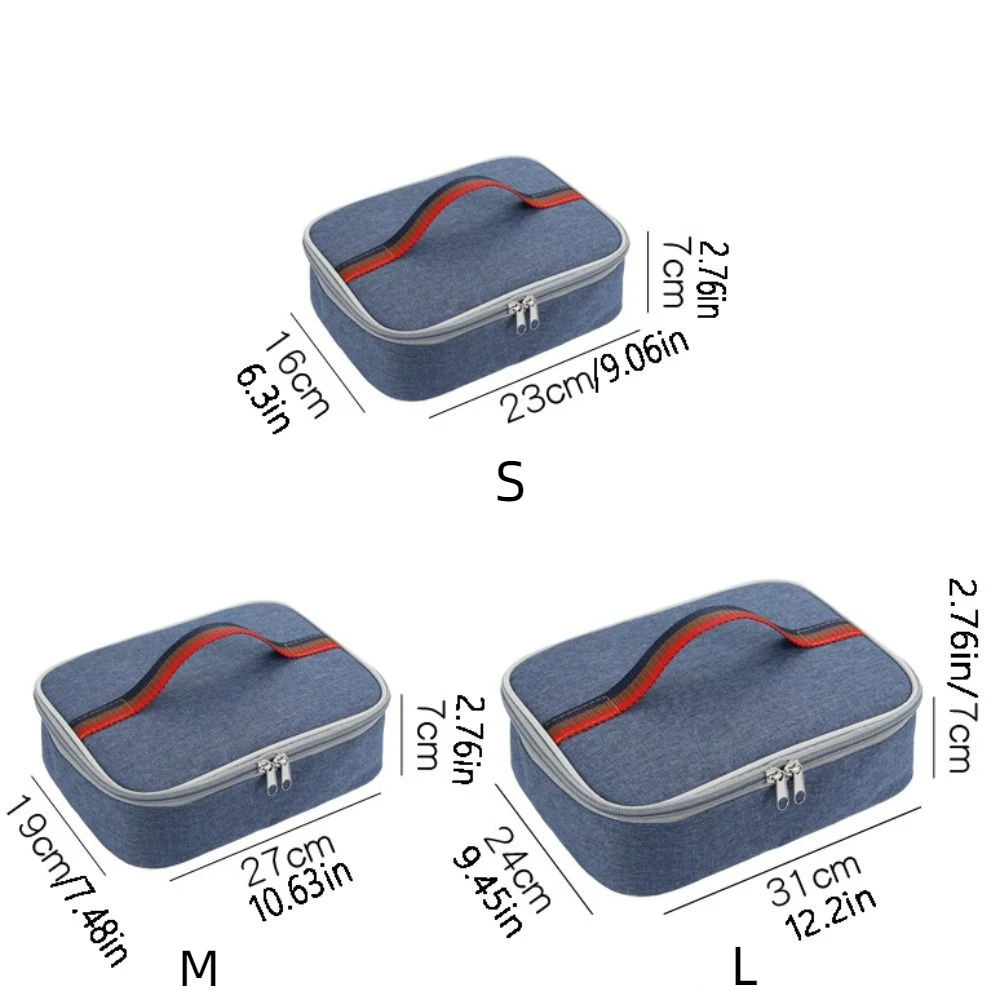 Soft Square Lunch Box Meal Container Reusable Cooler Lunch Bag Portable Thermal Insulated Lunch Pail Travel - view 6