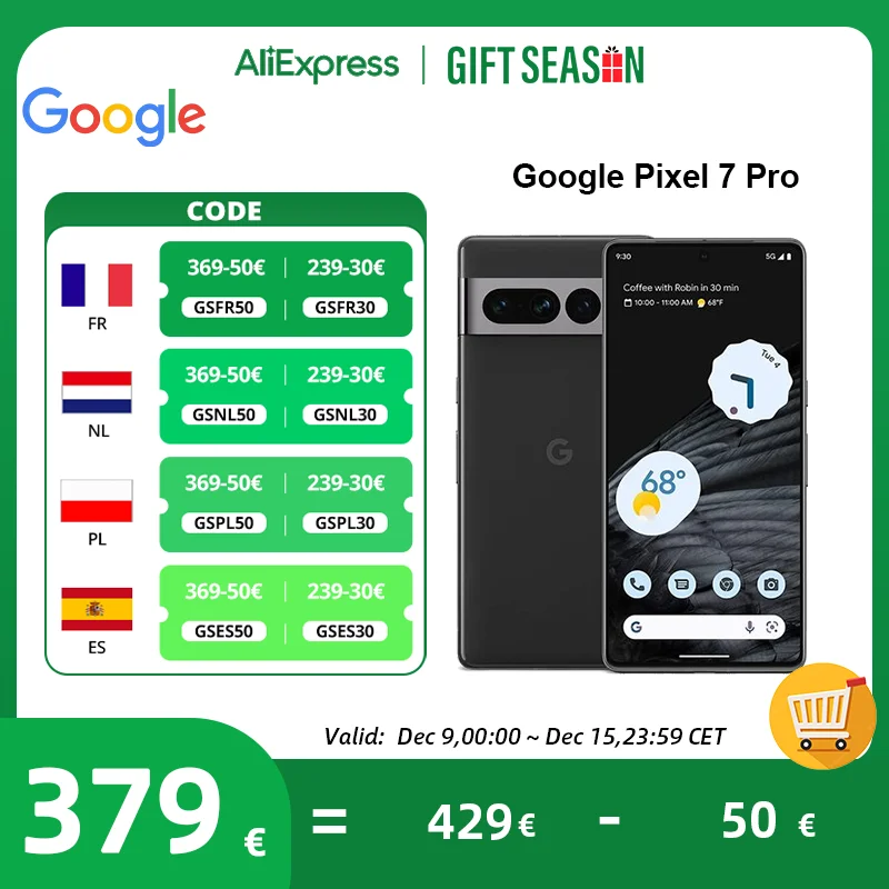 Google Pixel 7 Pro 5G Smartphone 12GB RAM 128GB/256GB ROM 6.7\