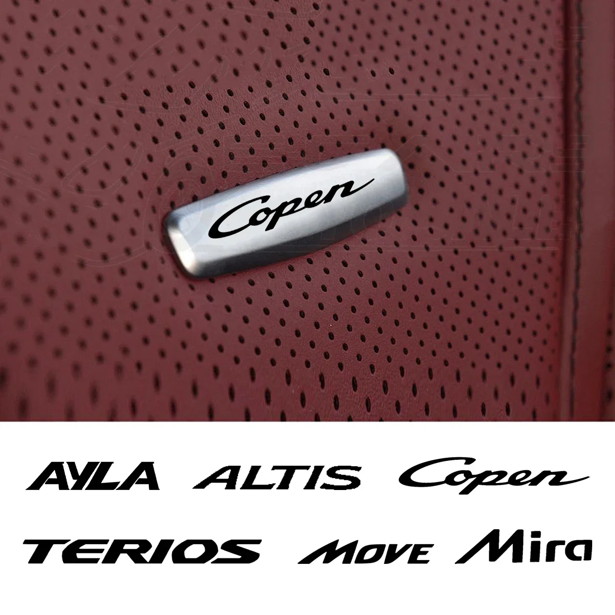 Car Metal Emblem Seat Sticker Auto anti-kick pad floor mat Badge For Daihatsu Feroza GTti Hijet Luxio Copen Cuore Mira Gino Mira