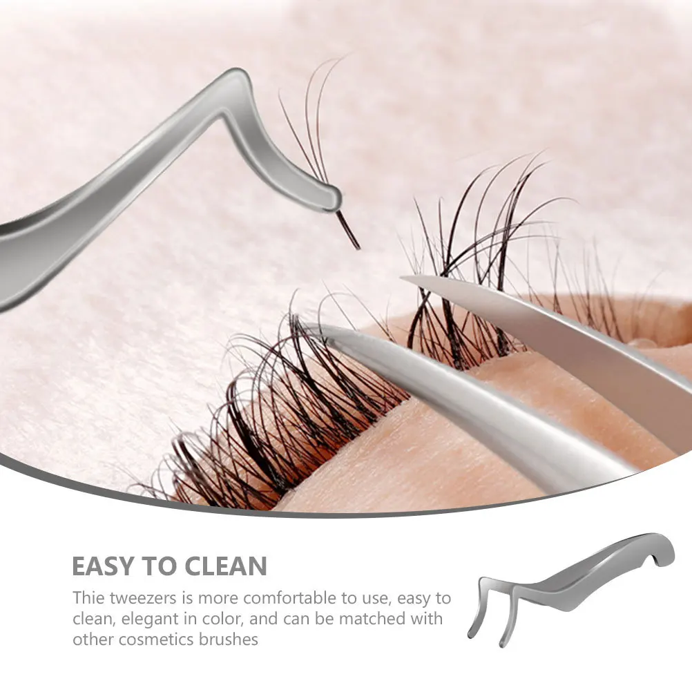 작은 스테인리스 스틸 속눈썹 도구 유용한 속눈썹 애플리케이터 가짜 속눈썹을 뽑아내고 배치하고 제거하는 데 필수적인 메이크업 도구