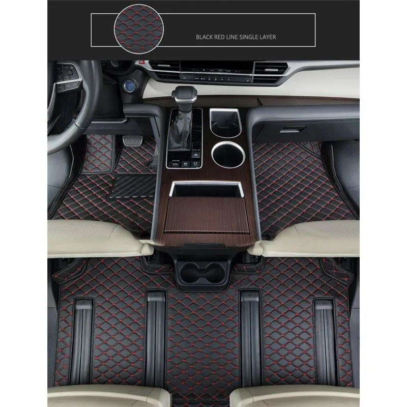 Car Floor Mats For Toyota Sienna 2018~2022 DropShipping Center Auto Interior Accessories Leather Carpets Rugs Foot Pads