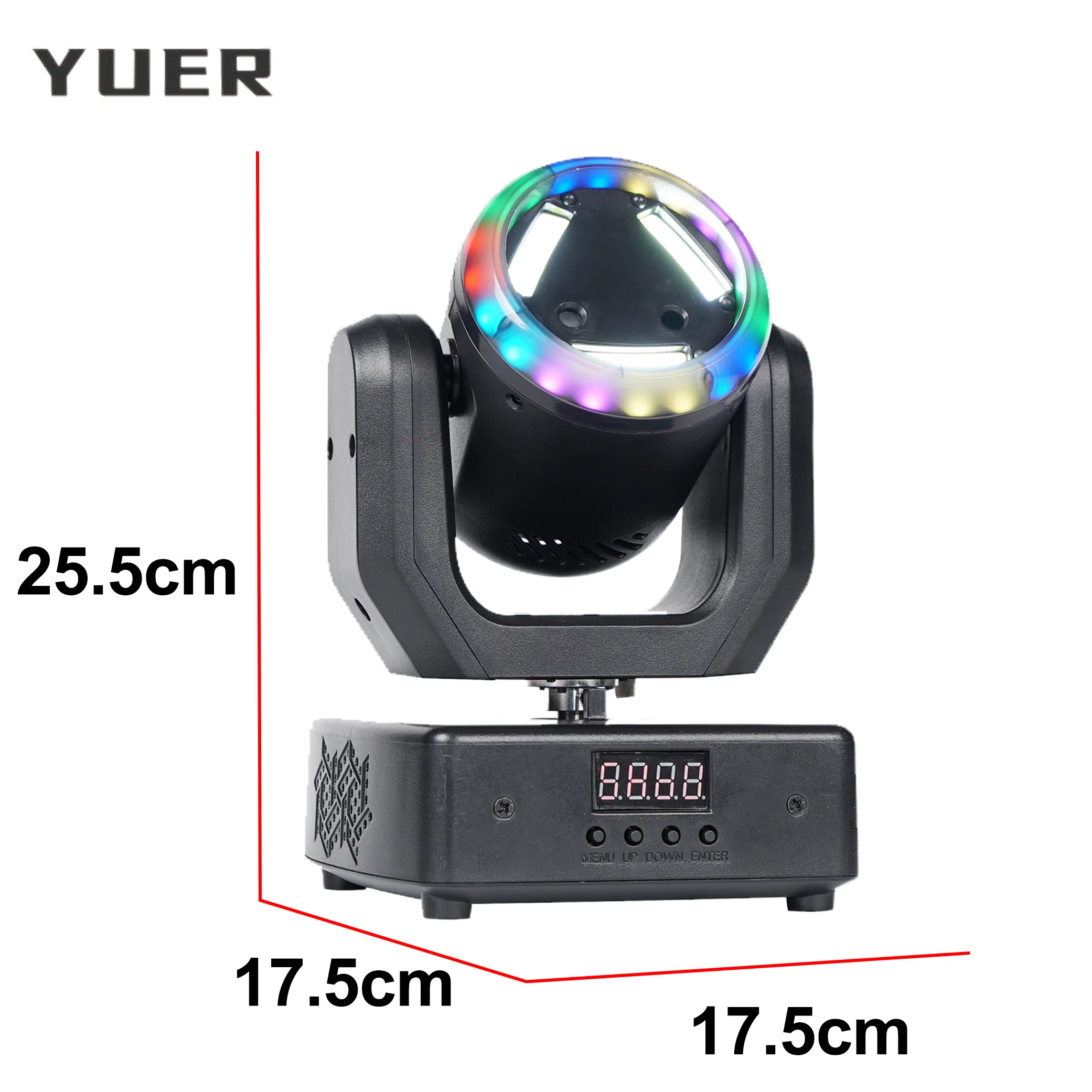 MINI LED 3x10W RGB strobe Moving Head Light With RGB Ring Effect laser light DMX remote control for Dj Disco Home bar Stage ligh