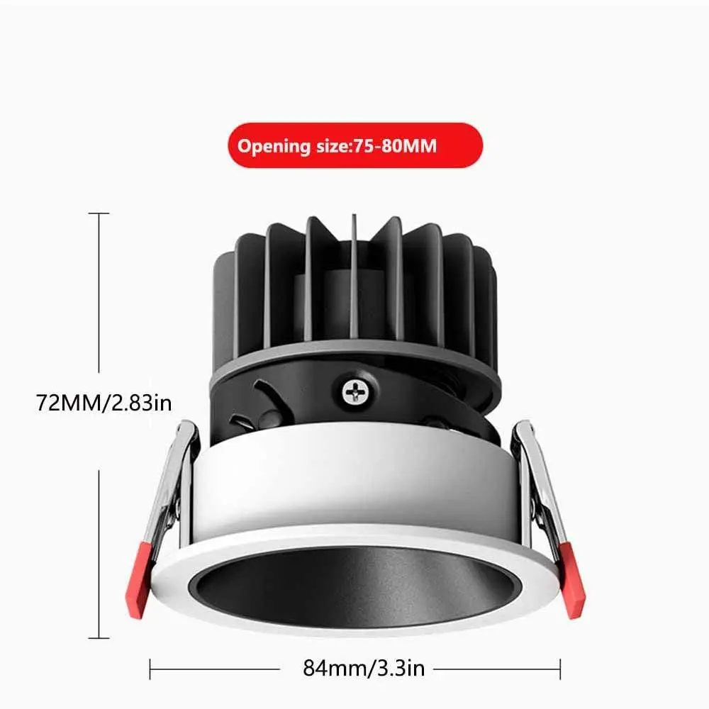 دائم راحة LED النازل جولة توفير الطاقة أسفل أضواء 7 واط 10 واط 12 واط 220 فولت مصباح السقف إضاءة غرفة المعيشة