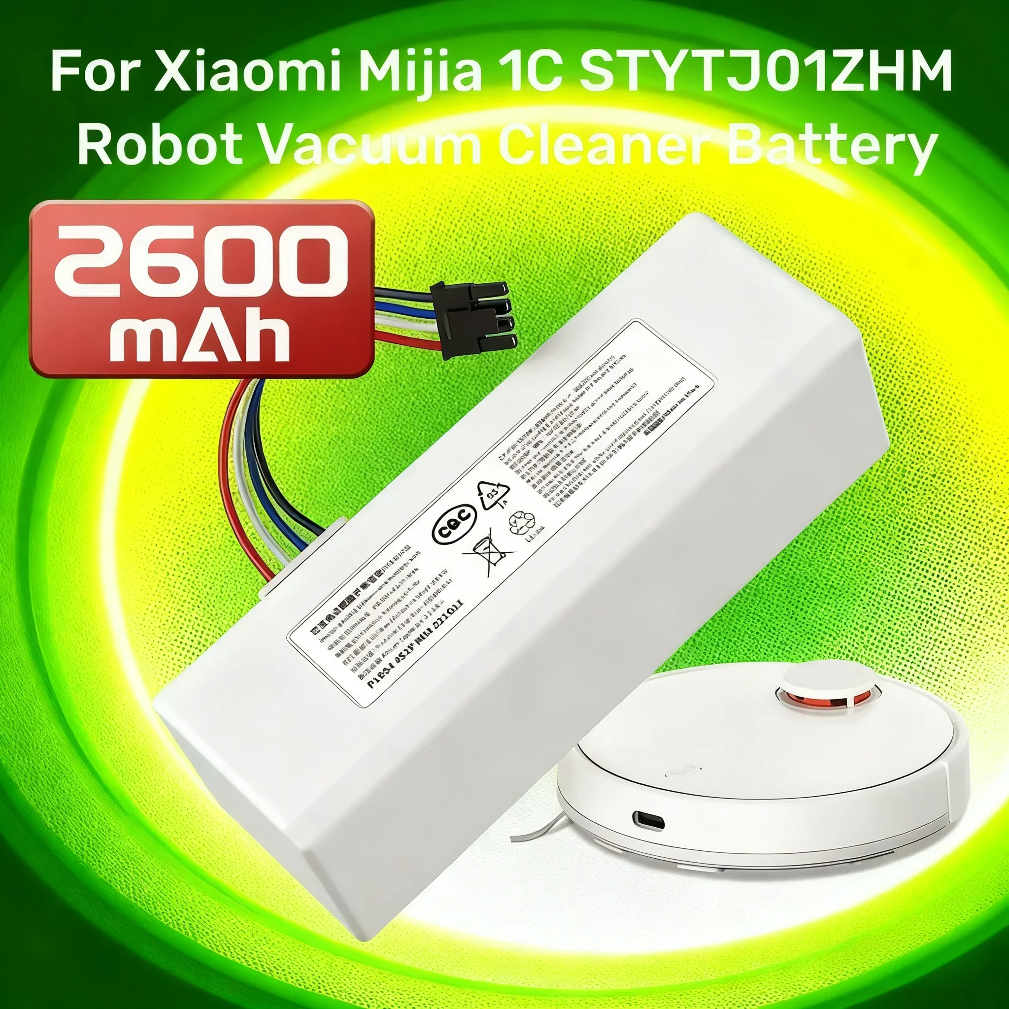 

Оригинальный литий-ионный аккумулятор 14.4V 12800mAh P1904-4S1P-MM для робота-пылесоса Xiaomi Mijia 1C STYTJ01ZHM, аксессуары и запчасти