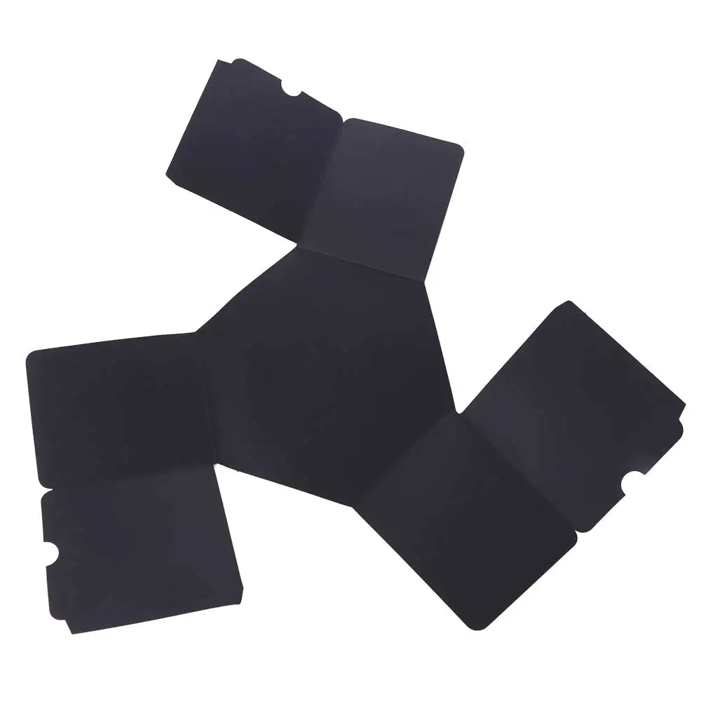 Álbum de fotos de explosão de papel caixa de presente auto-adesão artesanal multi-camada hexagonal explosão caixa scrapbook preto