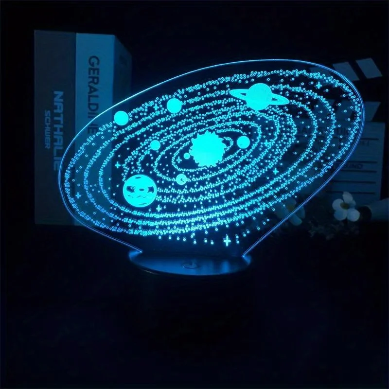 

Solar System 3D Night Light Sky Table Lamp Decoration 7 Colors Bedroom Desk Lamp for Kids Teenagers Gifts Nightlight