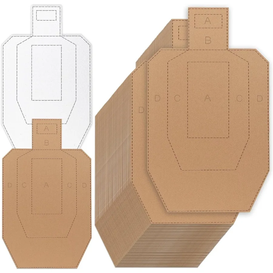 

Shooting Targets Silhouette Tactical Cardboard Targets for Shooting Range Practice Competitions SelfDefense Training Durable an