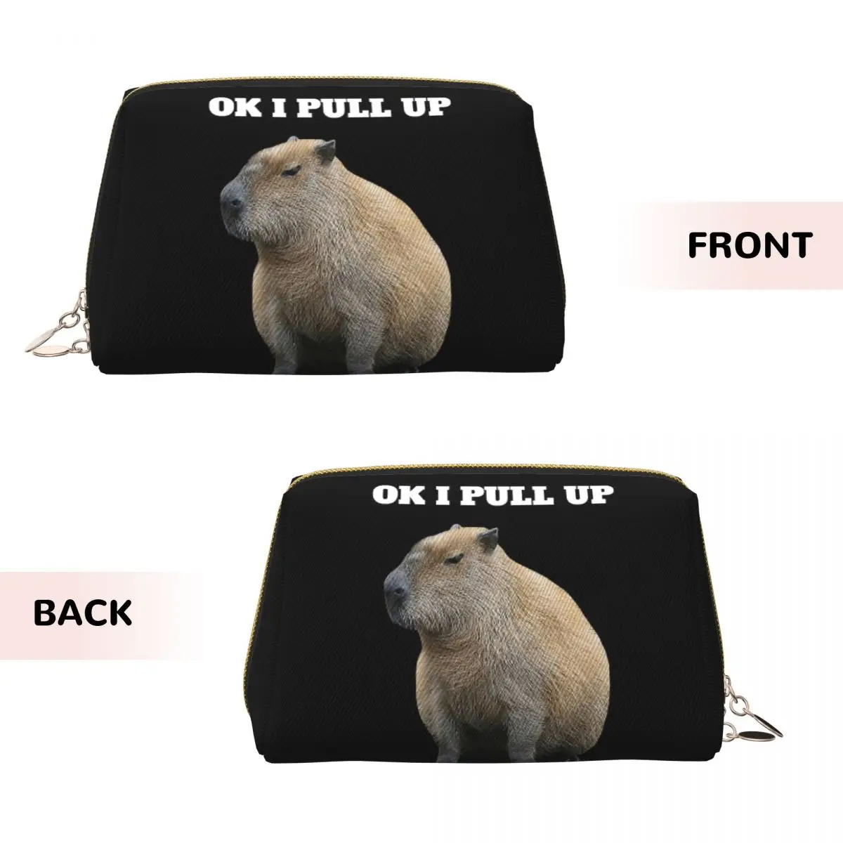 Capybara Women Cosmetic Bags Travel Makeup Organizer Pouch Toiletry Storage Dopp Kit Case