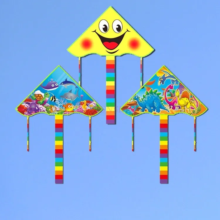 1pcs Kite Children's Kite Cartoon Triangle Breeze Easy to Fly Kite New Style