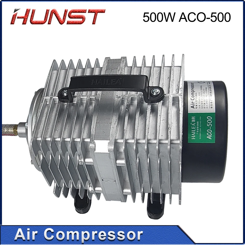 Imagem -05 - Hunst-elétrica Bomba de ar Magnética Compressor de ar 220v 500w Aco500 para Co2 Laser Gravação Máquina de Corte