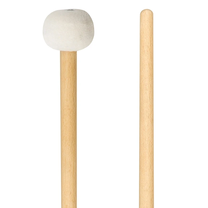 2 Pieces Double Head Drum Cymbal Gong Mallet Soft Hammer Sticks Mallets Rods Felt Hammer 385Mm