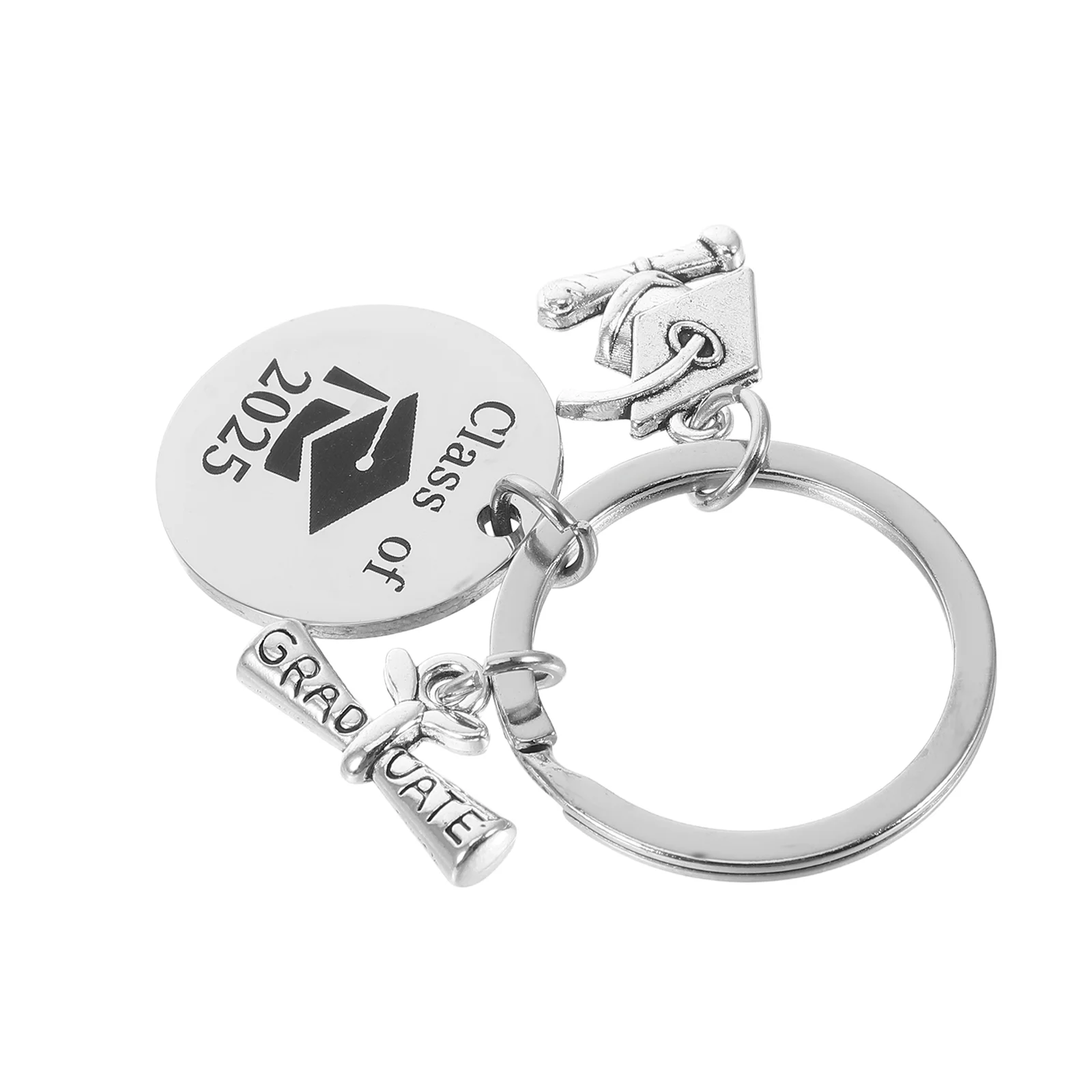 Graduation Jewelry Charm Keychain Keyring Graduate Stainless Steel Bulk 2025 Souvenir Ideas The Gift