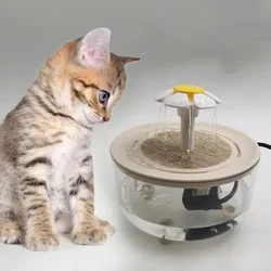 Transparent Pet Water Fountain Automatic Circulation Cat Water Drinking Dispenser USB Rechargeable Cat Water Fountain for Cats