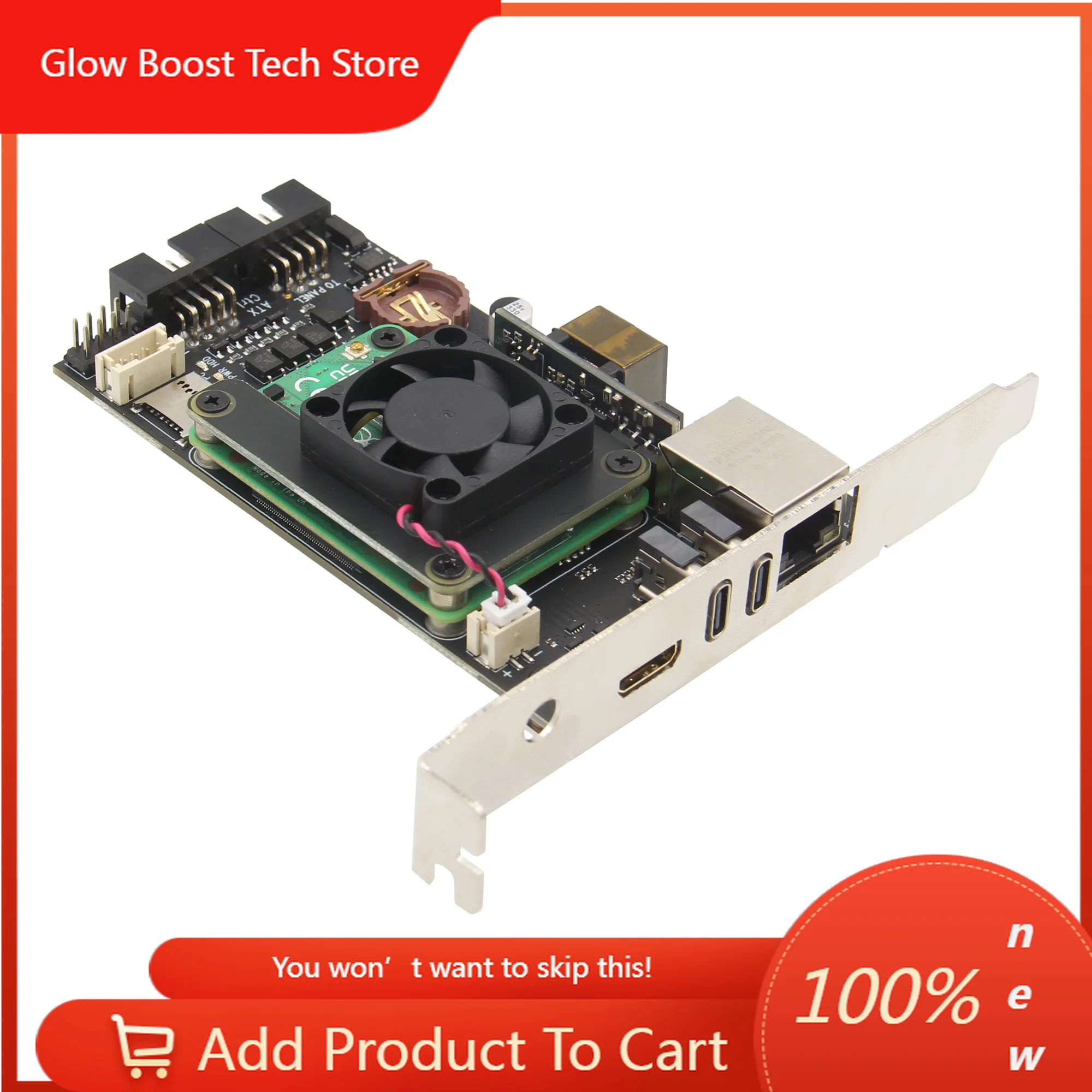 NYGeekbord X651 V1.0 KVM over IP PCIe Card for Raspberry Pi CM4 | POE Support | ATX Control | Support KVM V3 OS Only