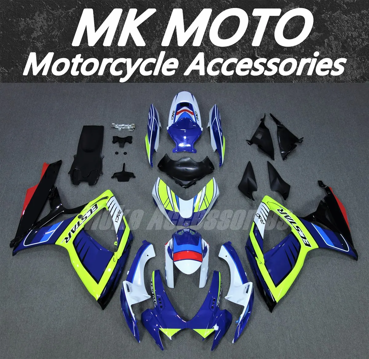 

Moke moto Motorcycle Fairings Kit Fit For gsxr600/750 2006-2007 Bodywork Set High Quality ABS Injection New Blue Black Red Neon