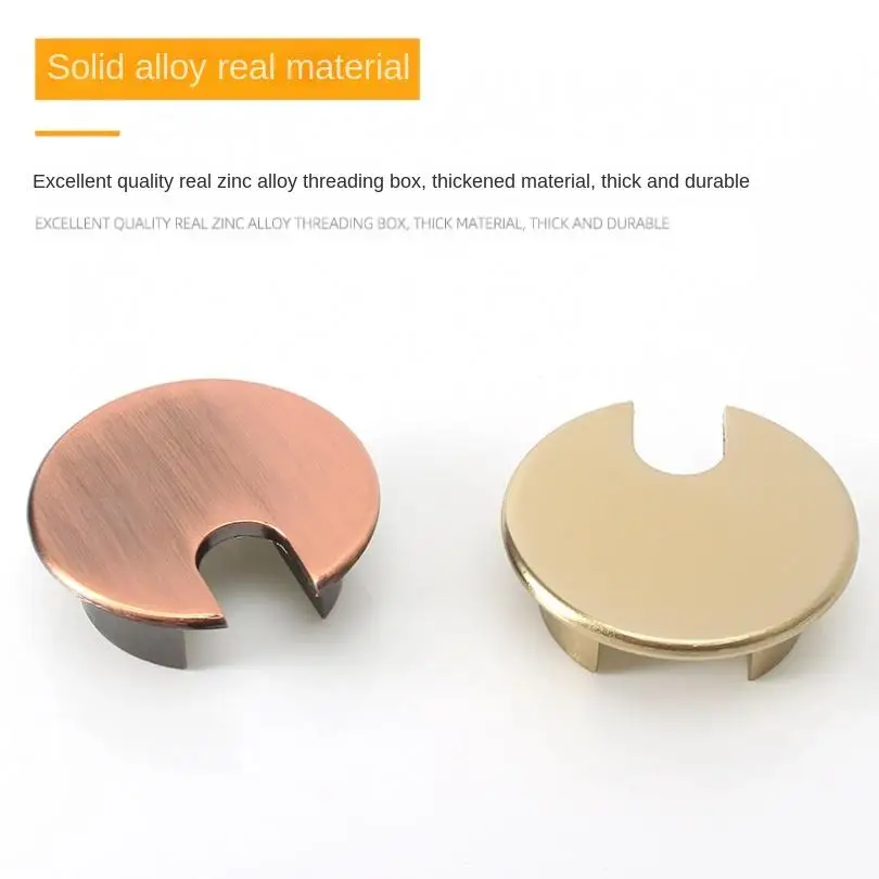Wire Hole Covers Thickened zinc alloy wire drawing box 35mm computer desk cable hole cover threading hole cover threading cover