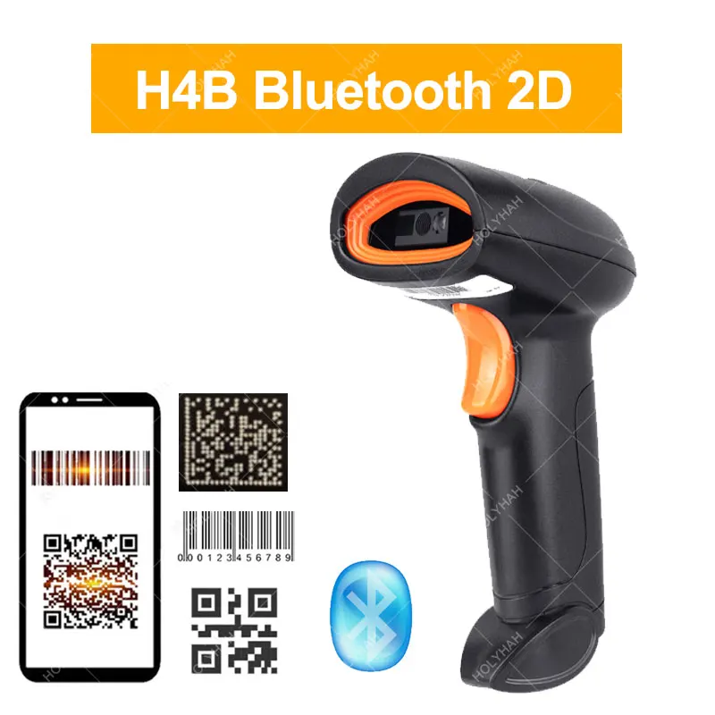 Holyhah-ワイヤレスバーコードスキャナー,バーコードおよびqrリーダー,bluetooth 1d/2d,pdf417,a60dおよびa66d,モバイル,ios,android,ipad用