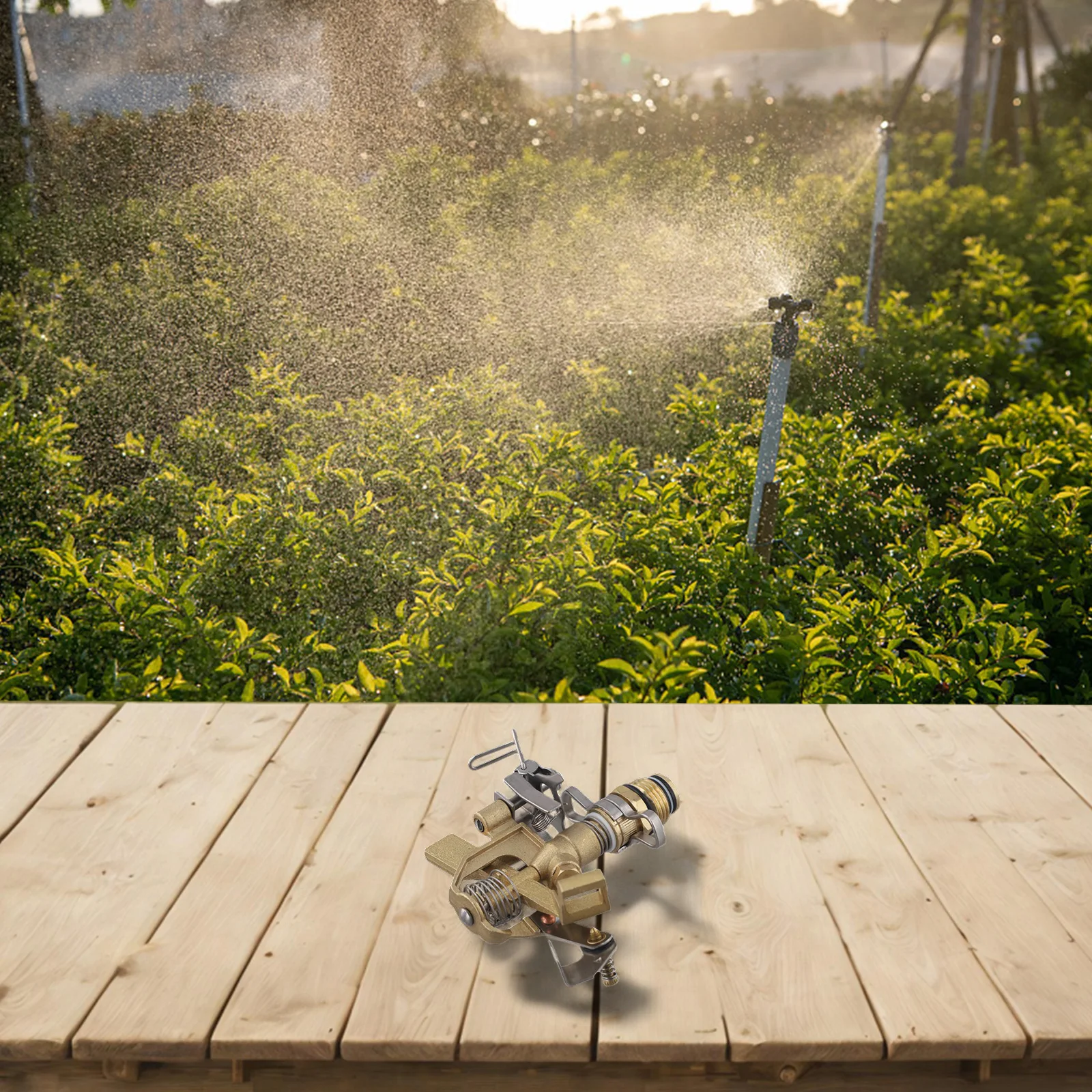 

Медная распылительная головка Спринклер на 360 градусов Всепогодная устойчивость Легкое крепление для шланга Вращающийся на 360 градусов распылитель Импульсный спрей