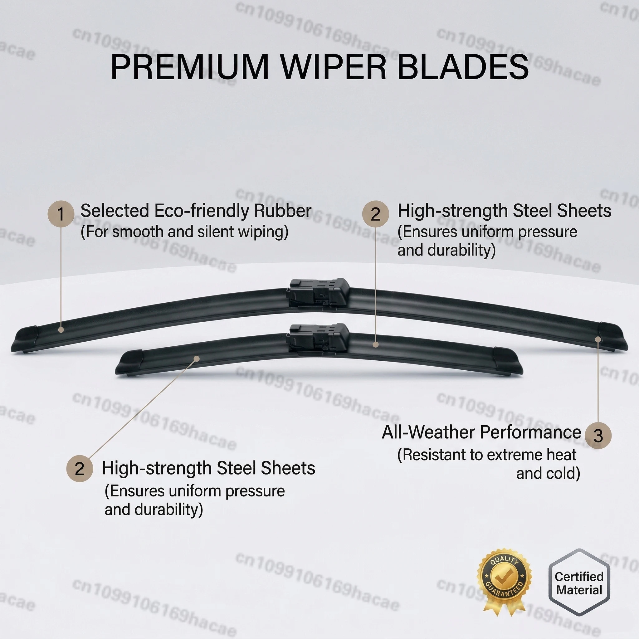 Wiper LHD Front & Rear Wiper Blades Set For Volvo V40 2012-2019 Windshield Windscreen Window Brushes 26"+19"+11" Car Accessories - view 3