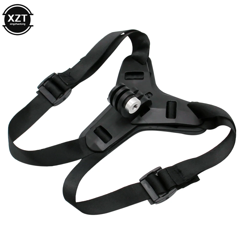 รถจักรยานยนต์คางหมวกกันน็อกขาตั้งที่ยึดสำหรับ GoPro Hero 5/6/7 Action กล้องเพื่อการกีฬา Seluruh Wajah ผู้ถือรถจักรยานยนต์อุปกรณ์เสริมกล้องถ่ายรูป