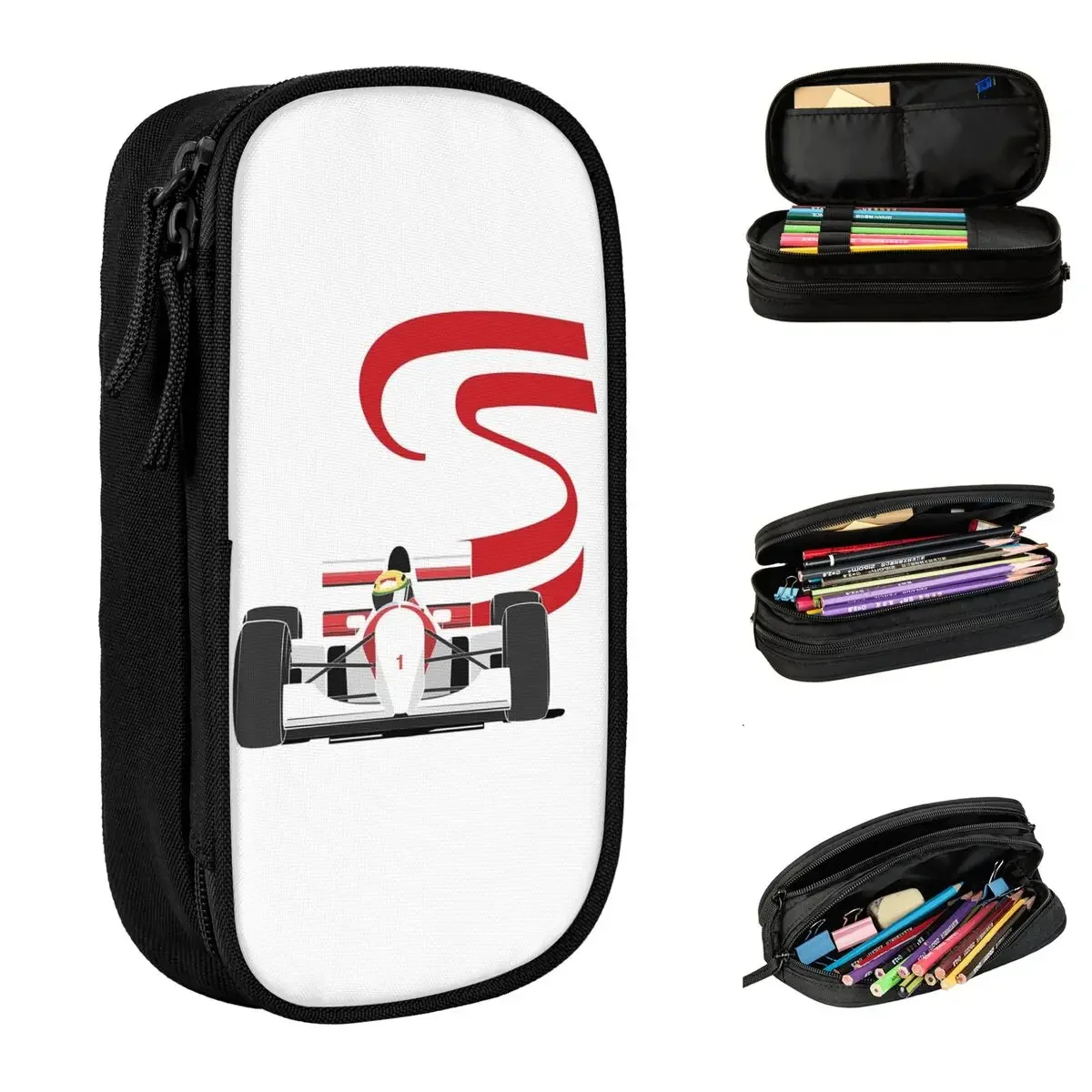 

Senna The Legend Pencil Cases Creative Ayrton Senna Racing Pen Box Bags Kids Big Capacity Students School Gift Pencilcases