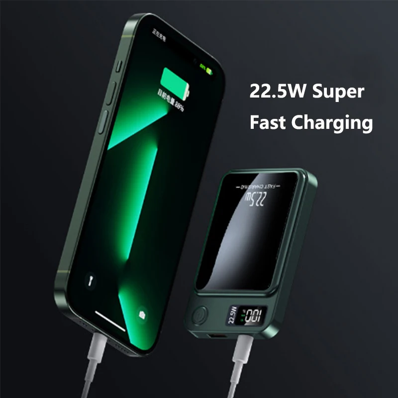 PD 22.5W Fast Charging Power Bank 20000mAh 15W Magsafe Wireless Charger for iPhone 15 14 13 12 X Samsung Huawei Xiaomi Powerbank