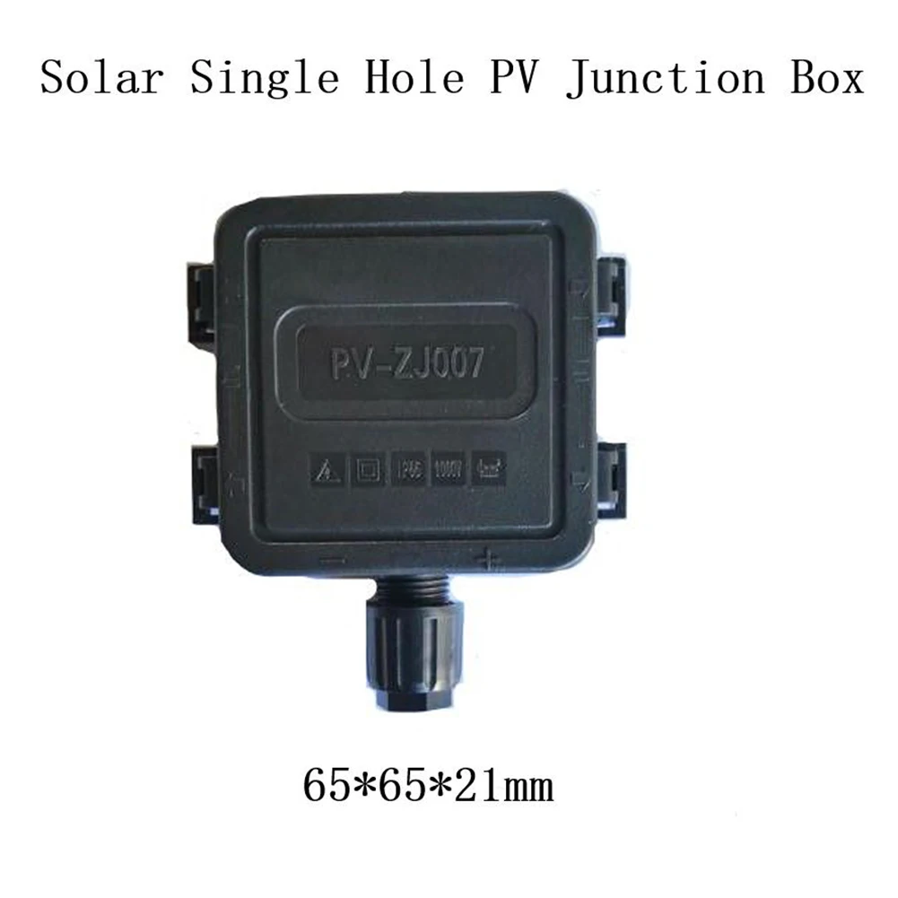 Junction Box Solar Panel Black Box Hole IP67 Junction Panel Photovoltaic Seal Ring Single