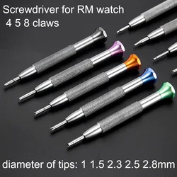 Steel 4 5 8 Prongs RM Screwdriver For Richard Mille Watch Bezel Case Back Screw Opener Watch Band Removal Repair Tool