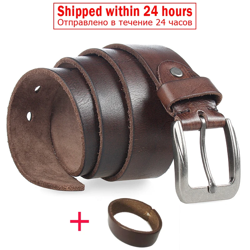 MEDYLA Men Top Layer Leather  Casual High Quality Belt Vintage Design Pin Buckle Genuine Leather Belts For Men Original Cowhide