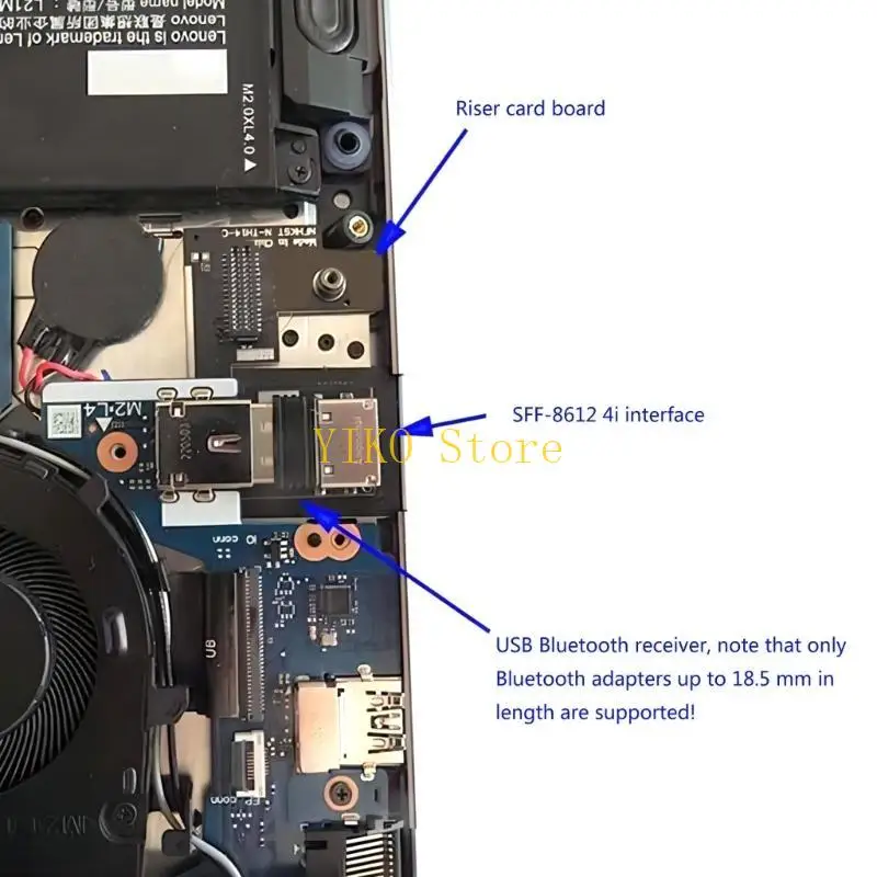 K32C PCIE3.0 to SFF 8611 Adapter 32Gbps Supports NVMExpress (NVMe) 1.2 For External