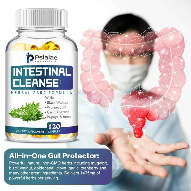 

Intestinal Cleanse Capsules - Intestinal Colon Support, Soothes Digestion, Relieves Discomfort, Gentle on The IntestinesSuppleme