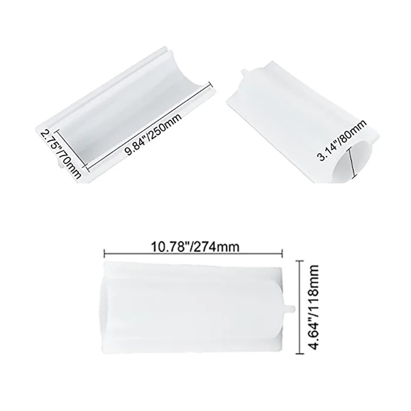Big Silicone Tube Column Mold Set, Soap Pull Kaleidoscope Through Designs Mould, DIY Soap Making Supplies Kits, 6.8cm, 6 Pcs