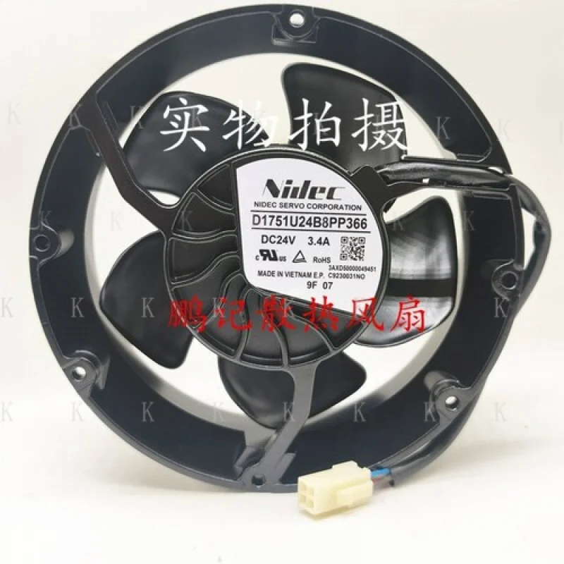 

C ДЛЯ Nidec D1751U24B8PP366 DC 24 В 3,4 А 17251 17 см инверторный охлаждающий вентилятор ABB