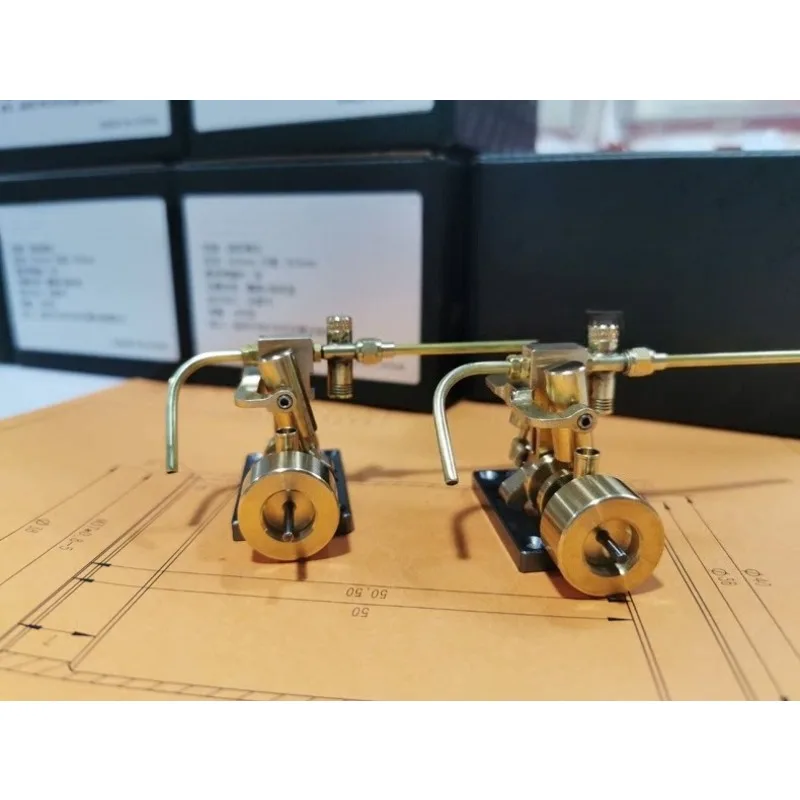 Mini Inline Twin-cylinder Steam Engine Model Engine Vintage Model Marine Use