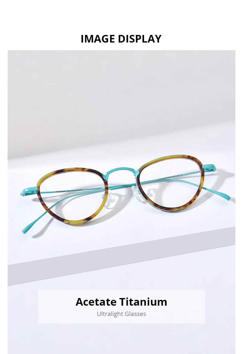 FONEX Acetat Titan Brille Rahmen Frauen 2025, Neue Mode Marke Design Retro Kleine Runde Brillen Männer Vintage Brillen 85844 – Detail 28