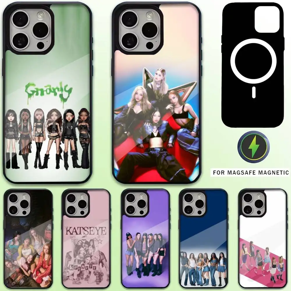 

K-Katseye Gabriela Girls Phone Case For iPhone17,16,15,14,13,12,11 Plus,Pro Max Magnetic For Magsafe Wireless Charging
