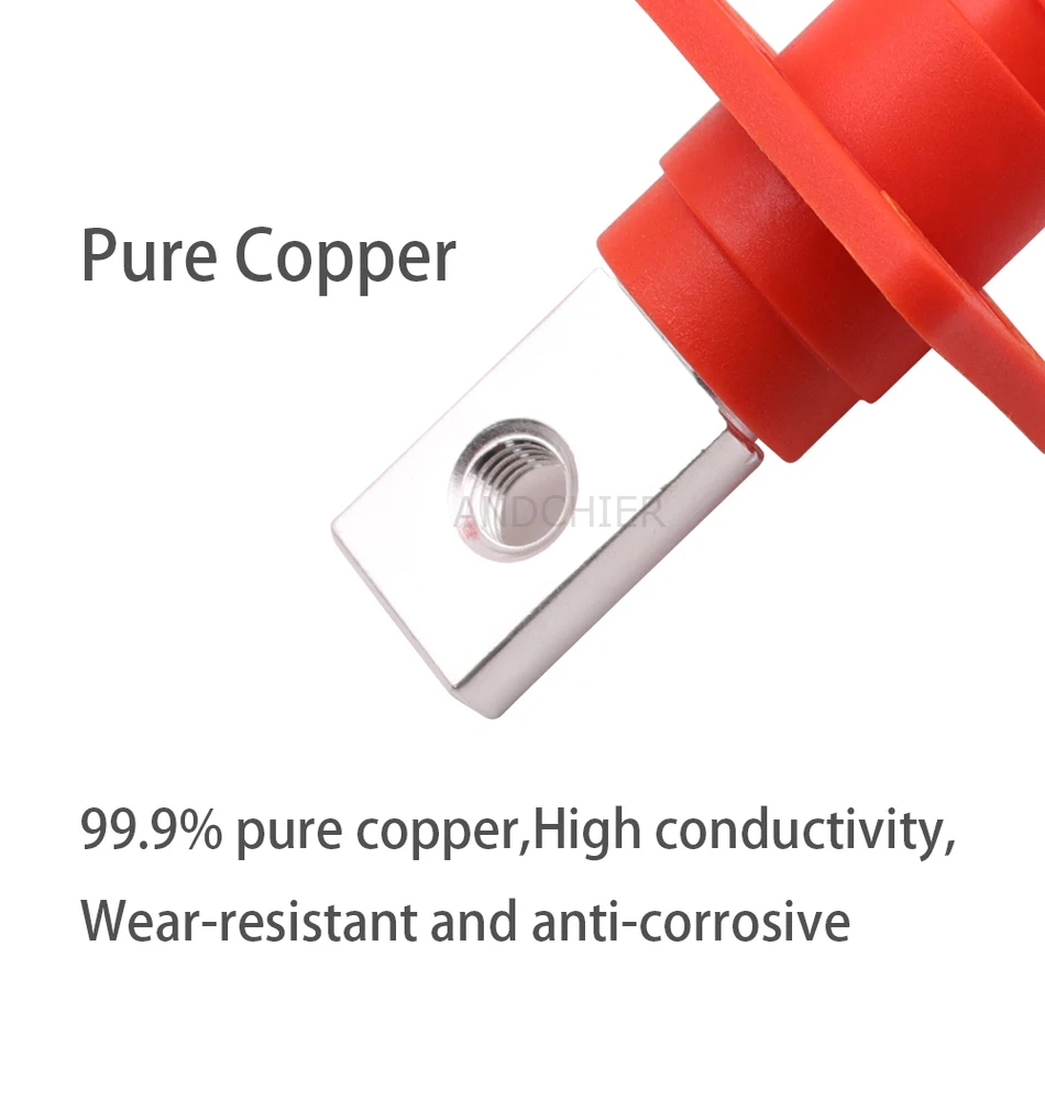 6mm 60A 100A 120A 1000V Single Core Quick Plug Energy Storage Connector New Energy Red Copper Flame Retardant Connector