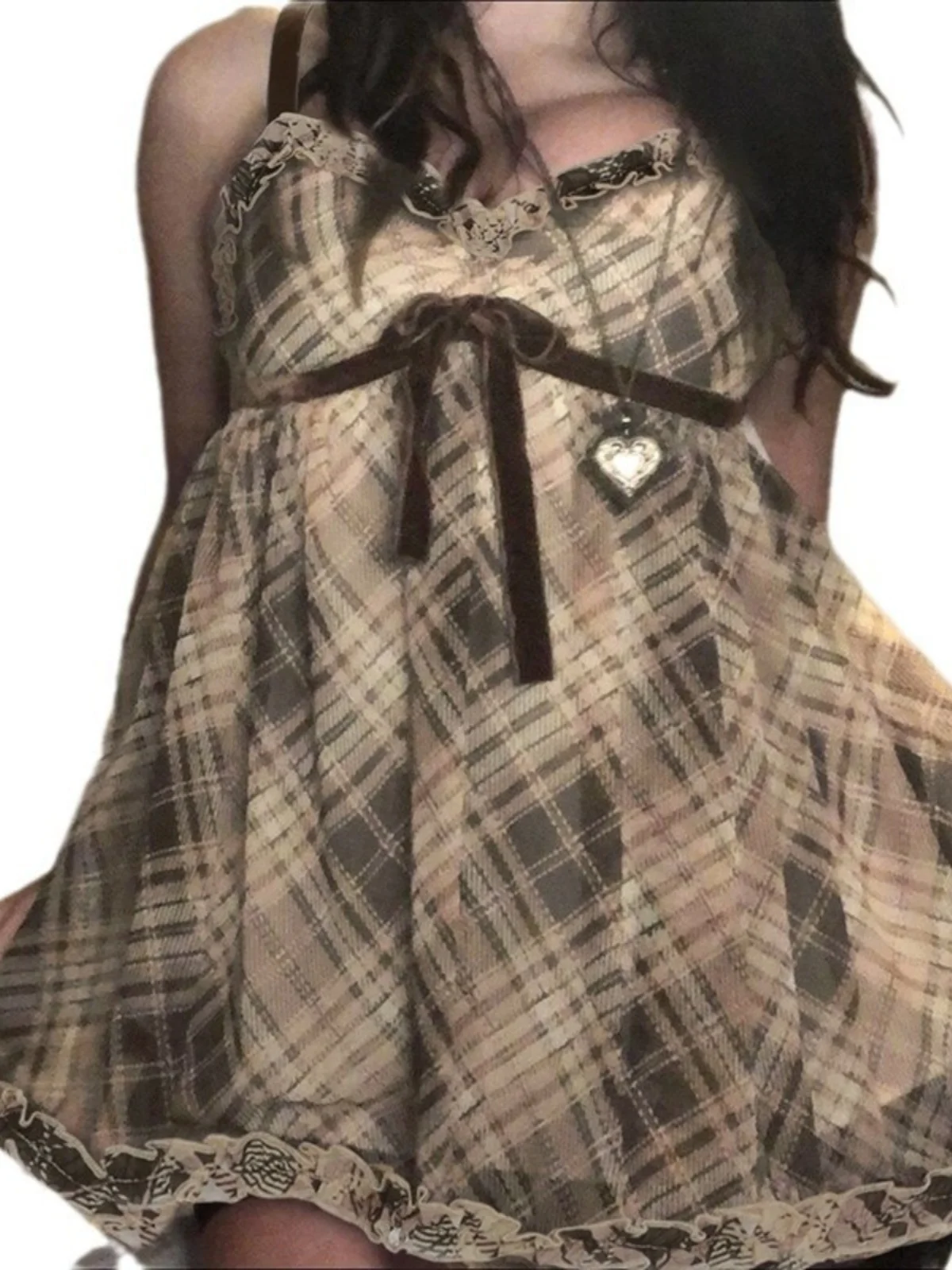 Ceco Sexy Ajustado de Gamuza con Lazo, Estilo Hoado, Moda Femenina Primavera 2025, Otros Materis 00%