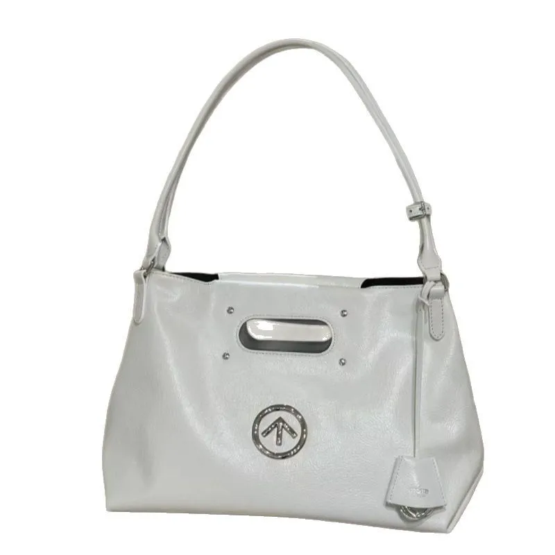 

GROTTO 2025 New Fashion CARRY Tote Bag Large Capacity Commuter Cowhide Handbag Single Shoulder Soft Bag