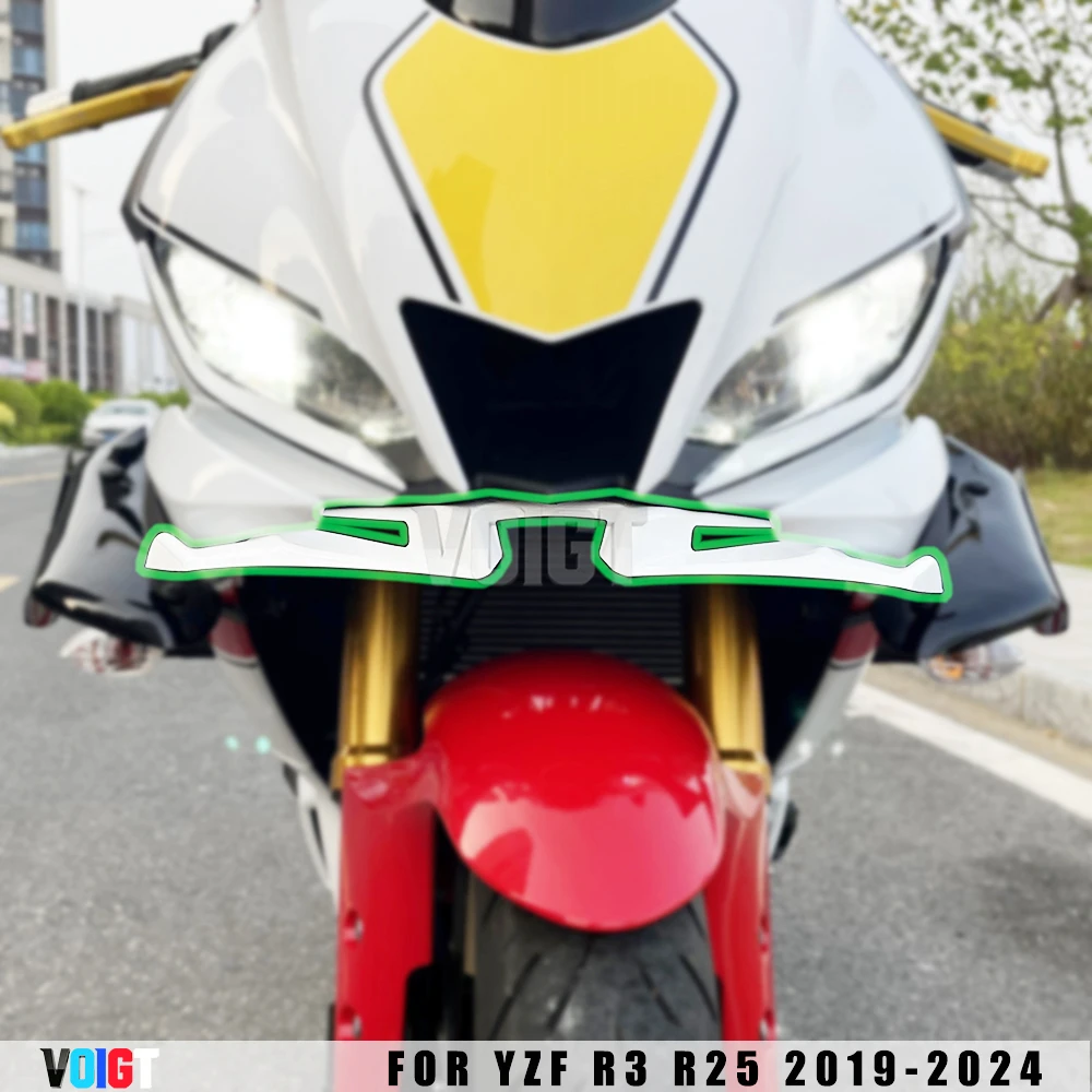 Beak Nose Cone Front Under Nose Fairing Lower Winglets Wing Extension Cover Cowl For Yamaha YZF-R3/R25 YZFR3 YZFR25 2019-2024