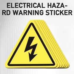 5/10/15PCS PVC Warning Sticker Adhesive Labels Electrical Shock Hazard Danger Notice Safety Waterproof Tags 100mm