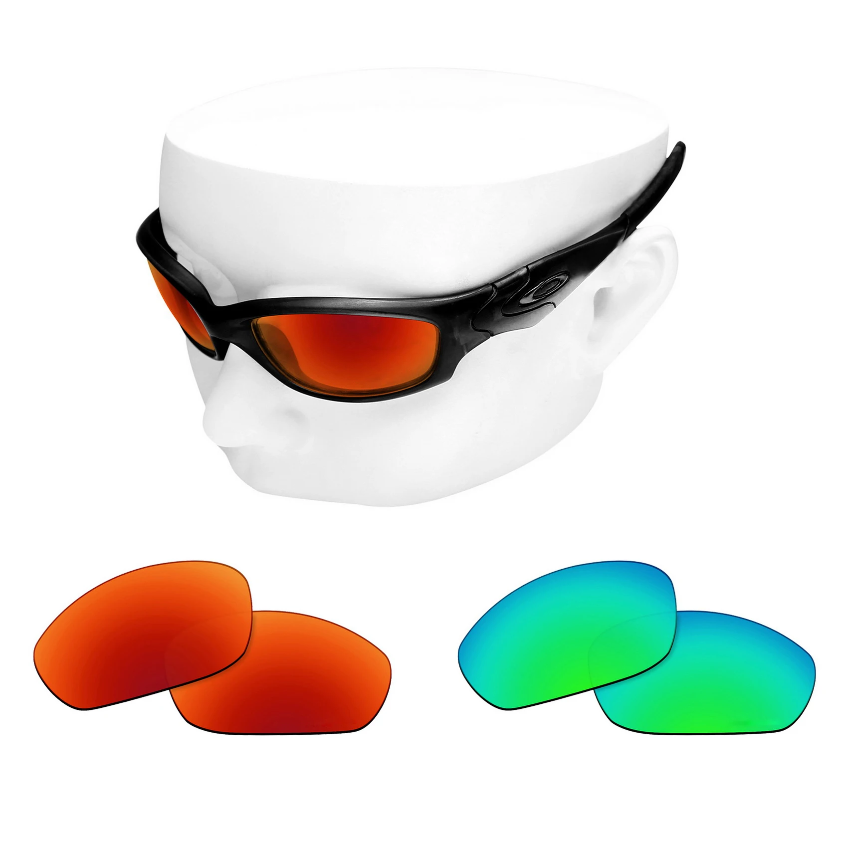 OOWLIT Polarized Replacement Lenses for Oakley Straight Jacket 2007 Sunglasses - Multi Color